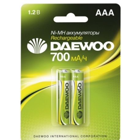 Ак-р Daewoo R03 NI-MH (700 mAh) (2 бл)