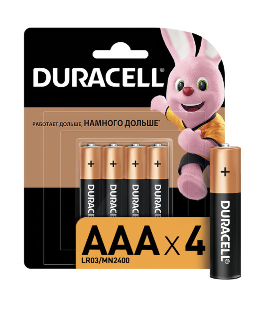 Э\п Duracell LR03 BL4 Plus (для Китайского рынка) 4/48/576  ОРИГИНАЛ