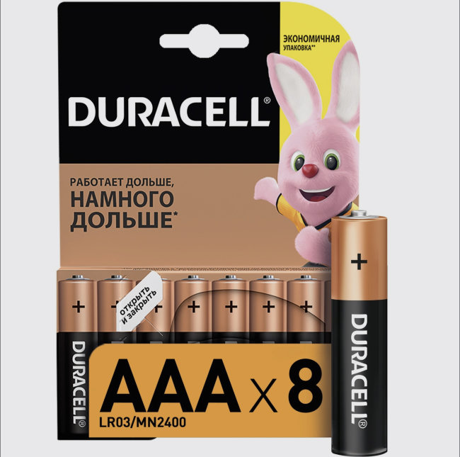 Э\п Duracell LR03 BL8 Plus Бельгия