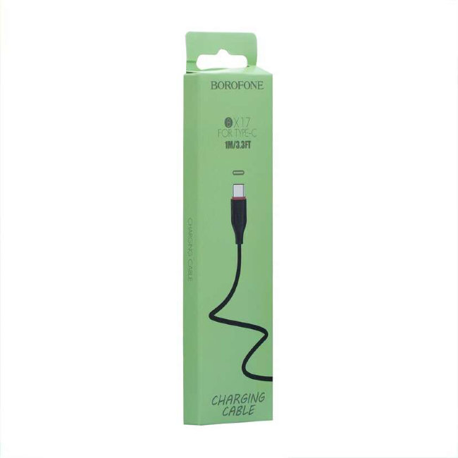 Кабель Borofone BX17 Type-C 2.0A 1метр чёрный