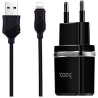 З\У HOCO C12 2USB 2.4A + кабель 8pin чёрный