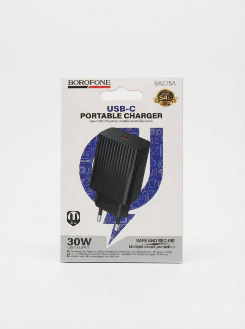 З\У Borofone BAS75A Type-C PD 30W чёрный