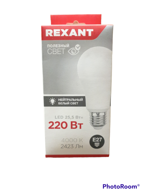 Лампа свд REXANT 25.5W E27 A60 4000K