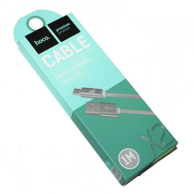 Кабель HOCO microUSB 1m золотой (Х2)