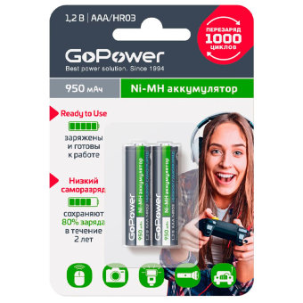 Ак-р GoPower R3 950ma