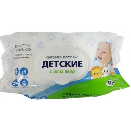 Салфетки влажные ДЕТСКИЕ 120шт Светофор