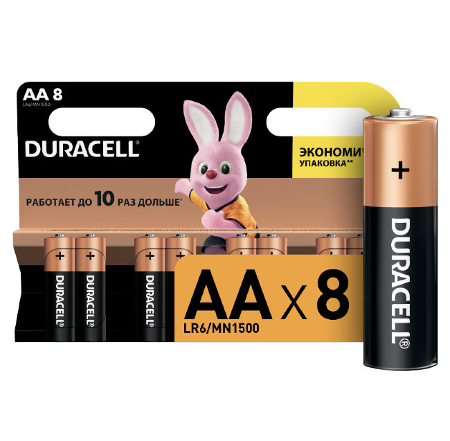 Э\п Duracell LR06 BL8 Plus Бельгия