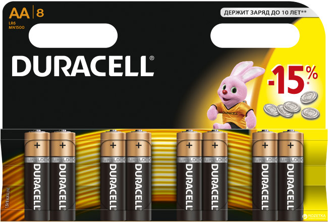 Э\п Duracell LR06 BL8 Plus (8/80)