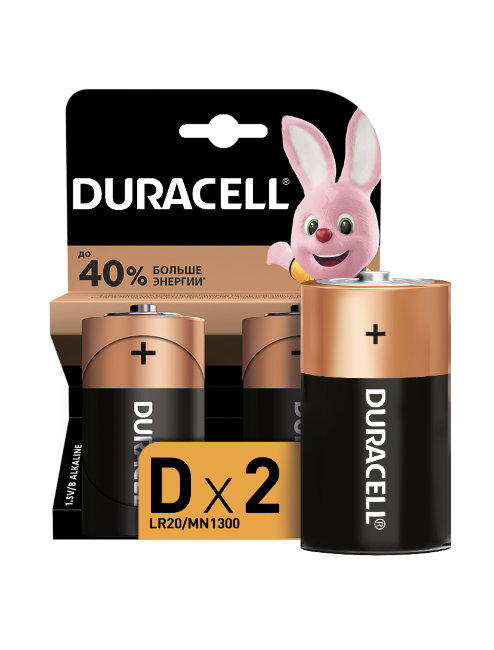 Э\п Duracell LR20 BL2 (20) PLUS для европейского рынка