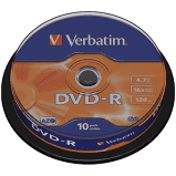 Диск Verbatim DVD+R 4.7GB (16x) CB-10 (10шт в упак)