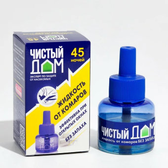 Чистый дом жидкость от комаров 45ноч