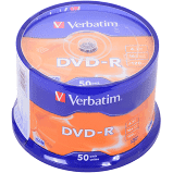 Диск Verbatim DVD-R 4.7GB (16x) CB-50 PRINT (50шт в упак) (Минус)