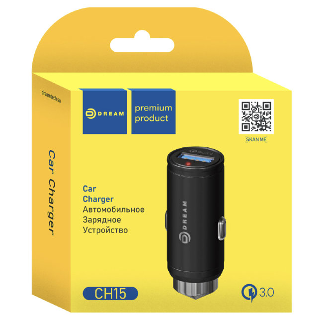 Авто з\у Dream CH15 1USB 2A чёрный(автомобильная)