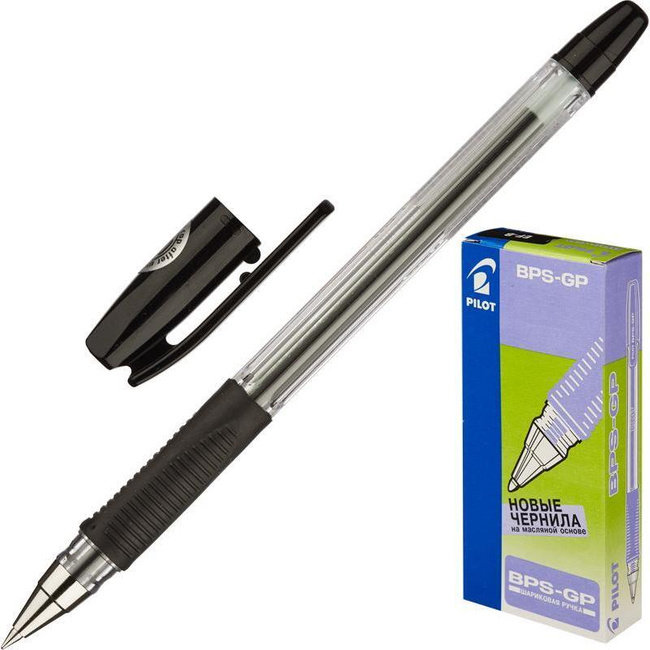 Ручка шариковая Pilot BPS-GP-EF 0,25мм чёрная Япония (12)