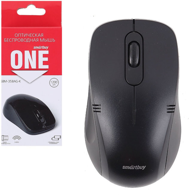 Мышь SB ONE 358AG-K БЕСПРОВОДНАЯ  чёрная
