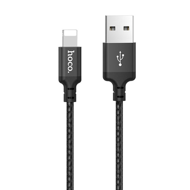 Кабель HOCO  Lightning 2м чёрный (X14)