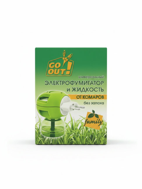 Go out набор от комар 60ноч (НАБОР) фумигатор в комплекте