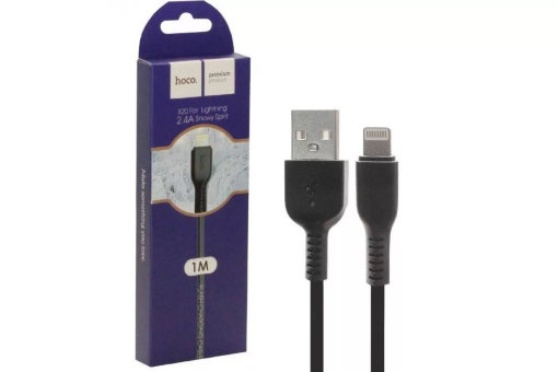 Кабель HOCO  Lightning 1м чёрный (X20)