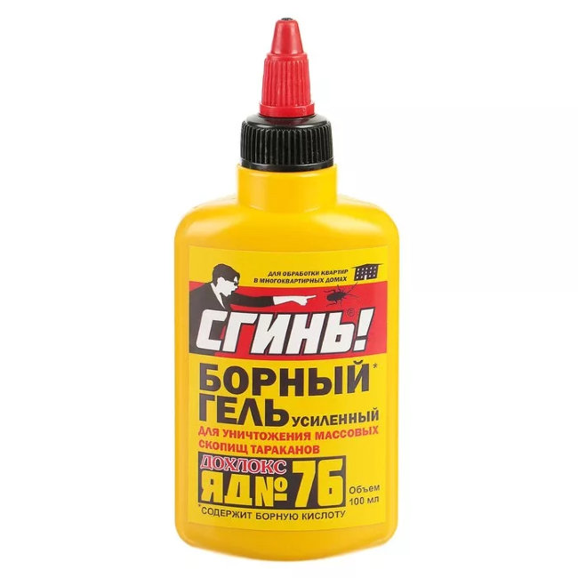 Дохлокс (сгинь №76) борный гель усиленный от тараканов в ТУБЕ 100мл арт.0433