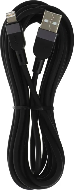 Кабель HOCO  Lightning 3m чёрный (X109) силикон