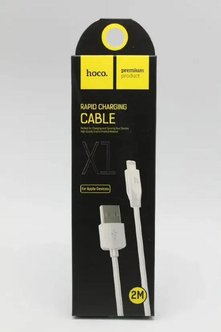 Кабель HOCO  Lightning 2м белый 014 (Х1)