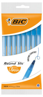 Ручка шариковая Bic Round 1мм 8шт синяя (цена за 8шт)