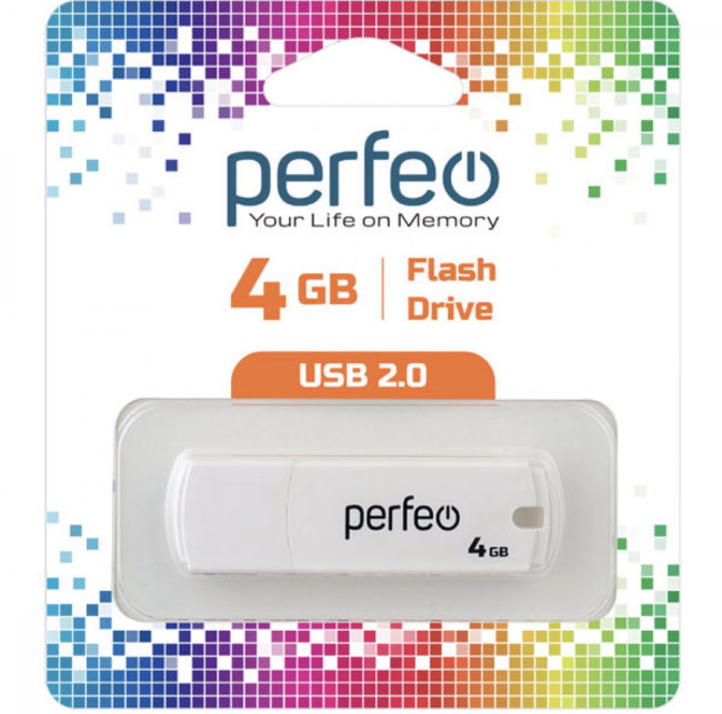 Флешка USB Perfeo 4GB С05 белый