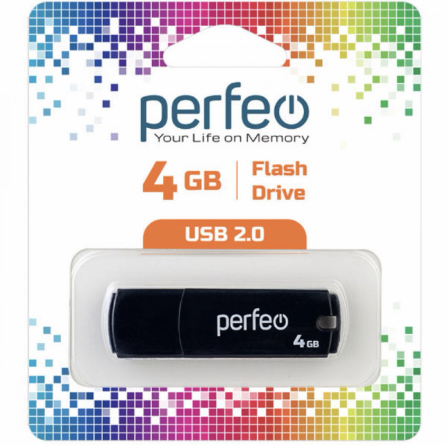 Флешка USB Perfeo 4GB С05 чёрный