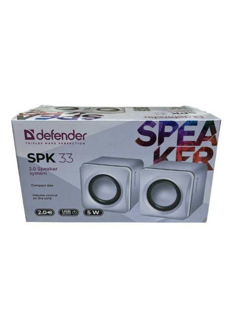 А\с Defender SPK-33 USB.2.0 5w чёрная\оранжевая