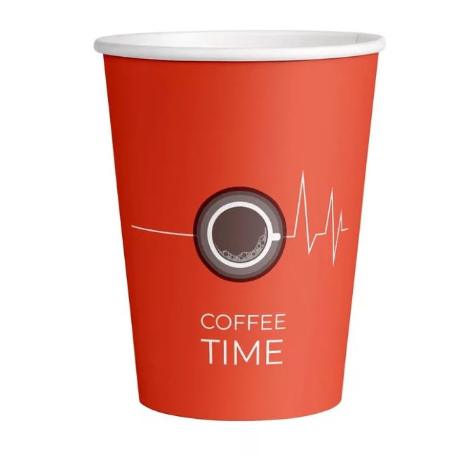 Стаканчик бумажный 250мл Coffee time 10шт (цена за упаковку)