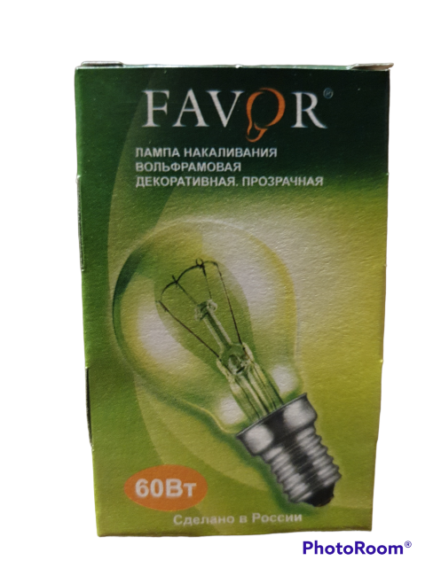 Лампа FAVOR 60в-Е14 шарик прозрач