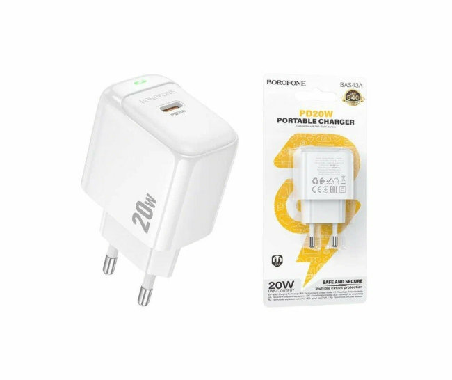 З\У Borofone BAS43A 1Type-C 20W белый