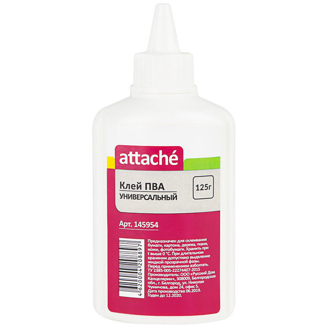 Клей ПВА Attache 125мл