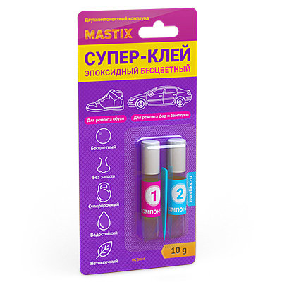 Клей эпоксидный МС 0804 MASTIX 10мл  прозрачный