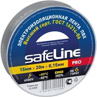 Изолента Safeline 15х20 серо-стальной