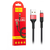 Кабель HOCO microUSB 1m чёрный с красным (X26)