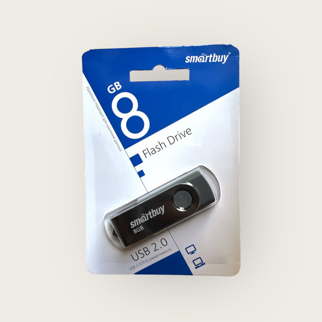 Флешка USB Smartbuy 8GB Twist чёрный