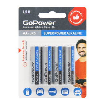 Э\п GoPower LR06 BL4 (48шт/576)