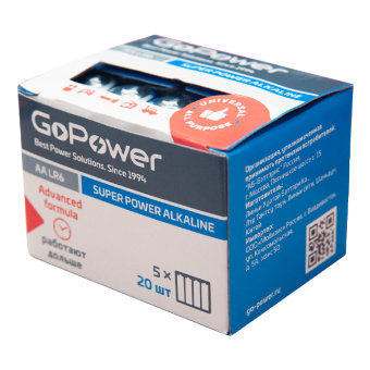 Э\п GoPower LR06 4шт (20шт/640) в боксе