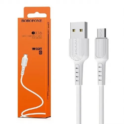 Кабель Borofone BX16 MicroUsb 2.0A 1метр белый
