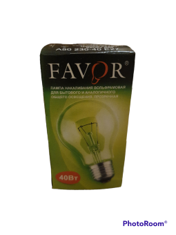 Лампа FAVOR 40 ват Е27 А50 прозрач