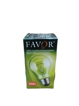 Лампа FAVOR 60 ват Е27 А50 прозрач