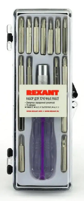 Набор отвёрток для точных работ Rexant 16 предметов
