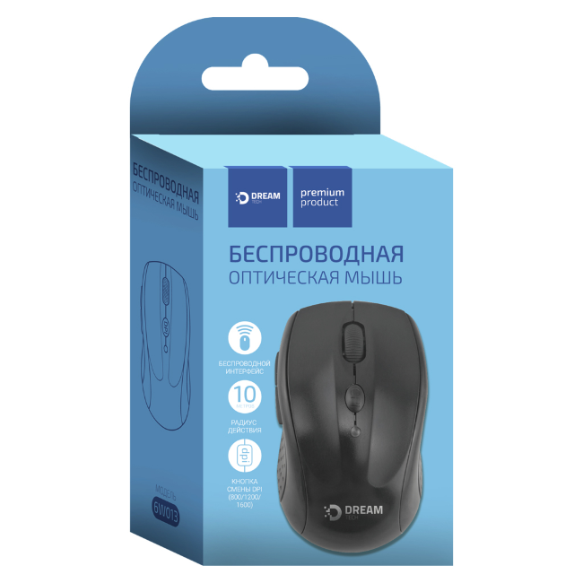 Мышь беспроводная Dream 6W013 черный