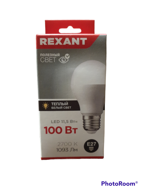 Лампа свд REXANT 11.5W E27 A60 2700K
