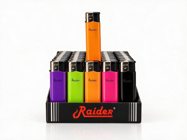 Зажигалка пьезо RAIDER арт.833 ЦВЕТНАЯ (50)