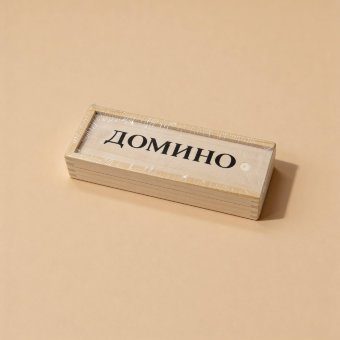 Домино в деревянной коробке 15х5х3 арт.ST-747