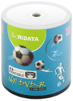 Диск RIDATA DVD-R 4.7GB (16x) Bulk 100 No print (Минус)