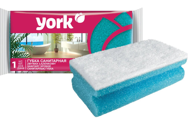 Губка профильная YORK для посуды 135*74*43мм арт.30080