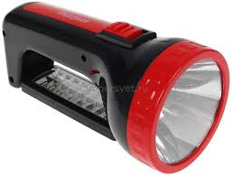 Фонарь SBF-303 чёрный аккумуляторный 1w+12SMD